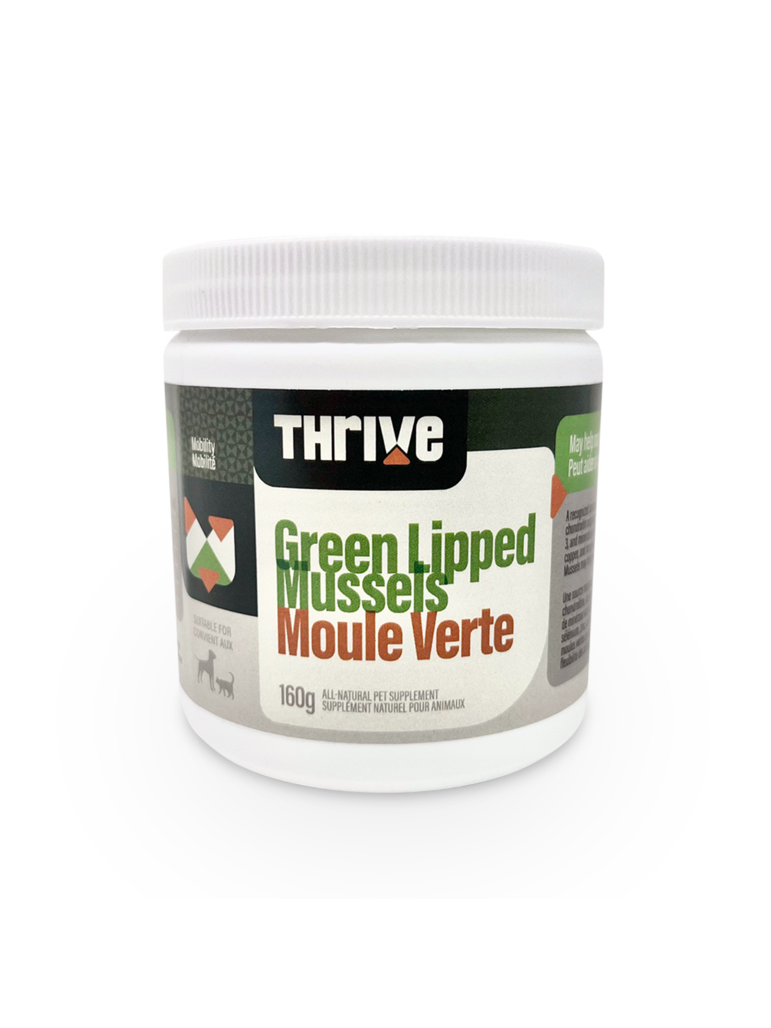 Thrive - Moule Verte 160G. Bêtes Gourmandes, spécialiste en nourriture et produits pour chien et chat en ligne et en magasin à Québec.