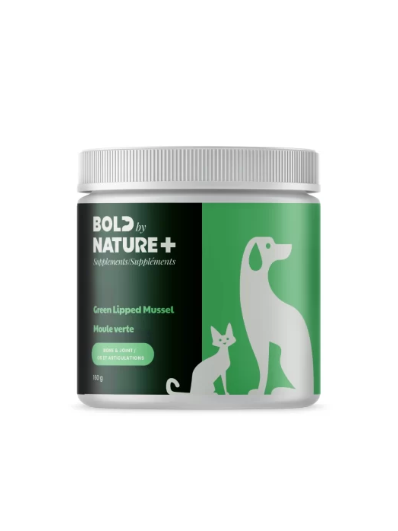 BOLD BY NATURE - Moule verte. Bêtes Gourmandes, boutique spécialisée alimentation, éducation et sports pour chiens à Québec.