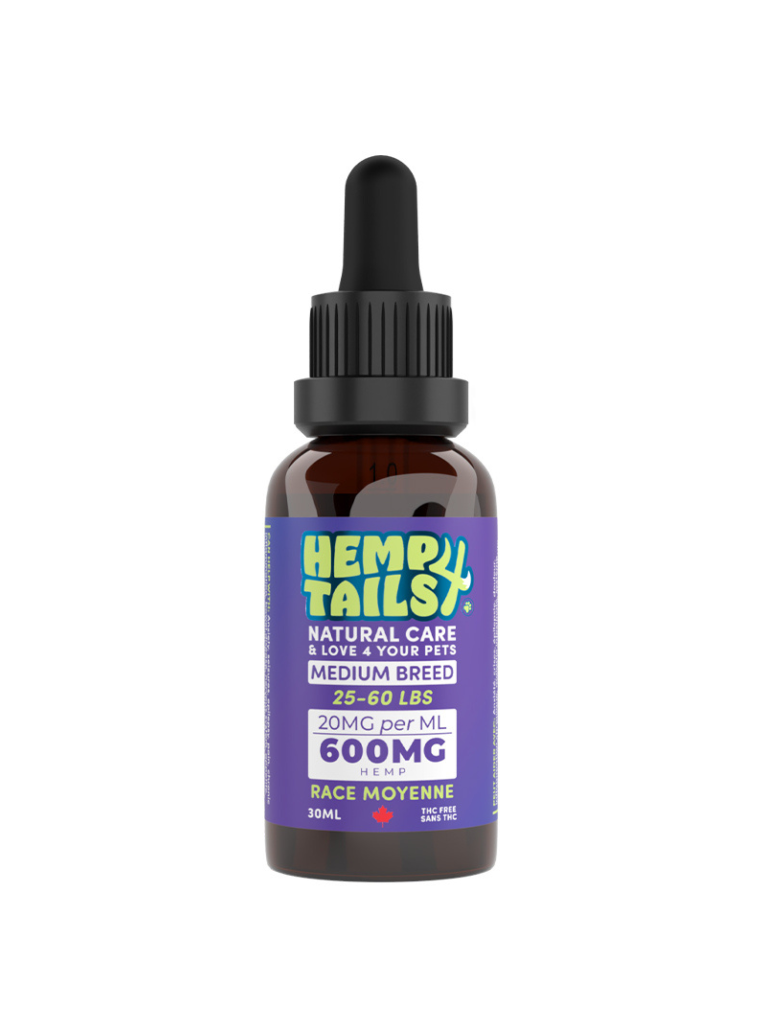 HEMPS4TAILS - Huile de terpènes de chanvre 300mg pour chiens. Bêtes Gourmandes, boutique spécialisée alimentation, éducation et sports pour chiens à Québec.