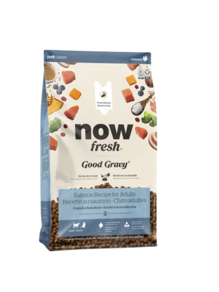 NOW FRESH - Good gravy saumon sans grains pour chat. Bêtes Gourmandes, boutique spécialisée alimentation, éducation et sports pour chiens à Québec.