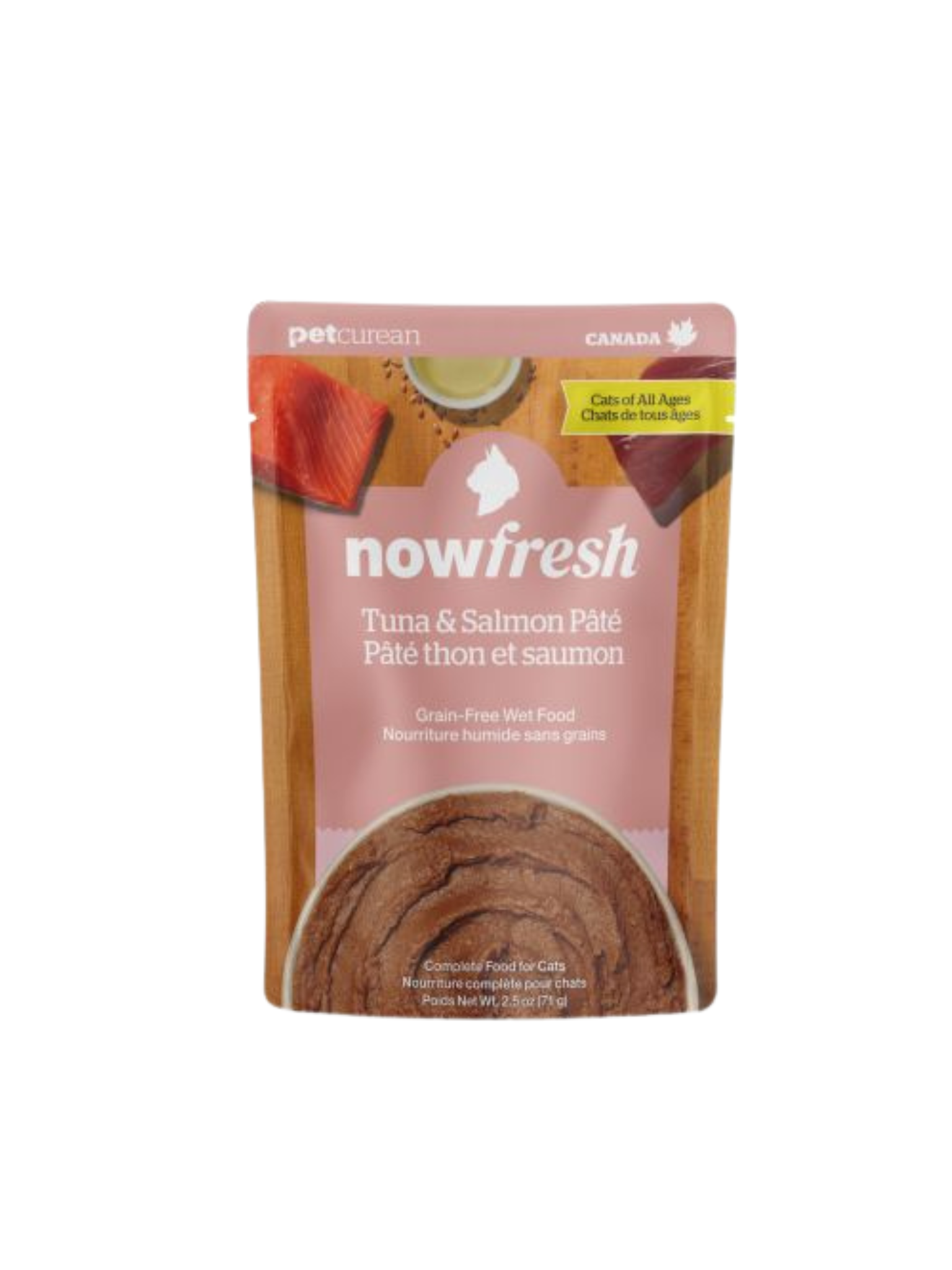 NOW FRESH - Nourriture humide sans grains pour chat thon & saumon 2.5oz