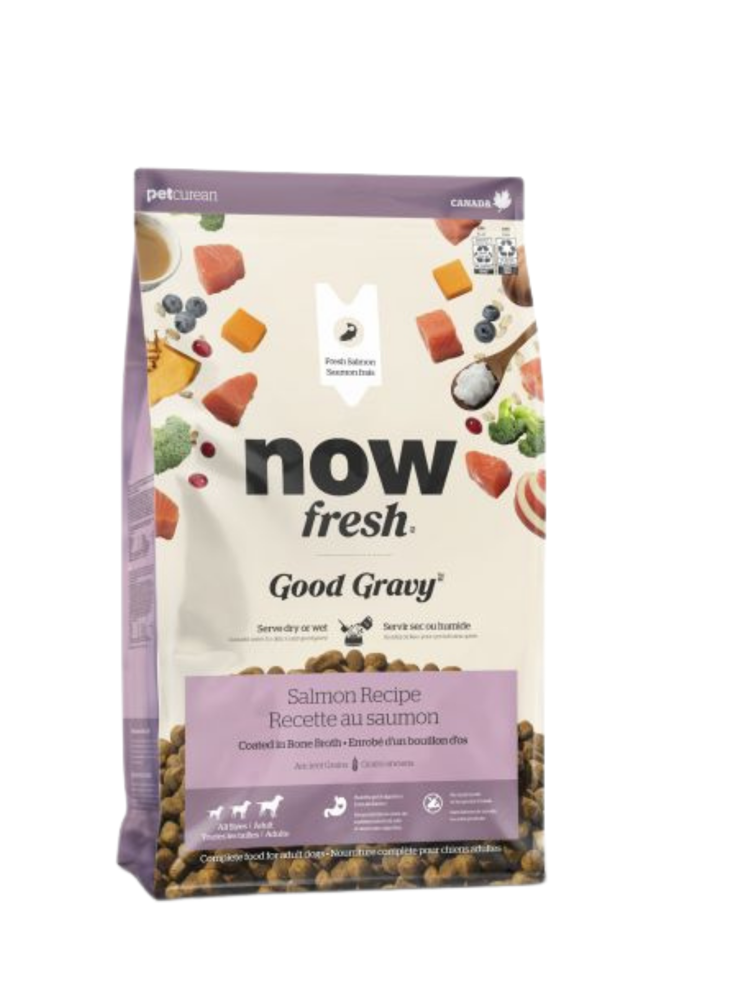 NOW FRESH - Good Gravy grains anciens au saumon pour chien. Bêtes Gourmandes, boutique spécialisée alimentation, éducation et sports pour chiens à Québec.