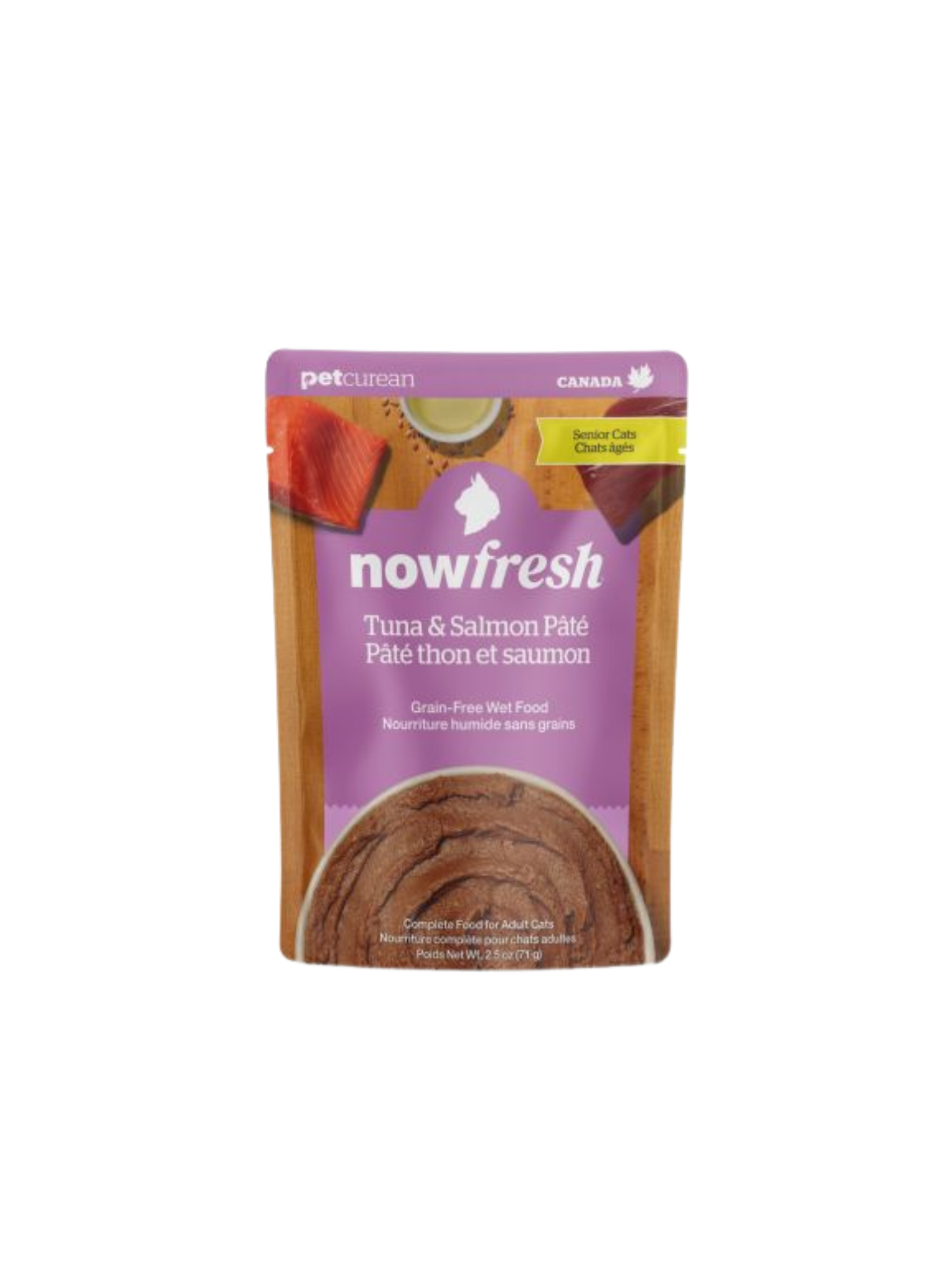 NOW FRESH - Nourriture humide sans grains pour chat âgée thon & saumon 2.5oz