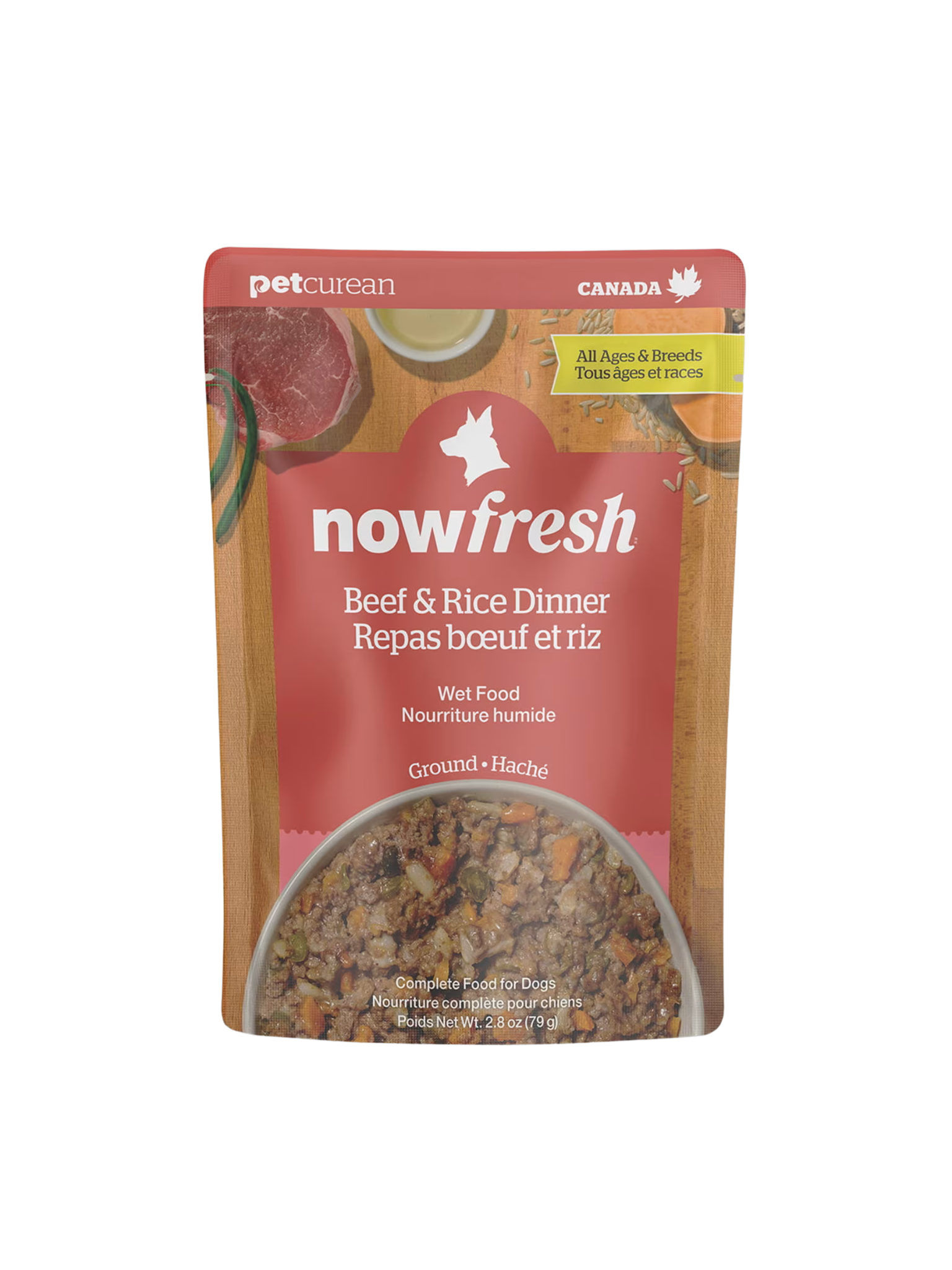 NOW FRESH - Nourriture humide sans grains pour chien boeuf & riz 2.8oz. Bêtes Gourmandes, boutique spécialisée alimentation, éducation et sports pour chiens à Québec.