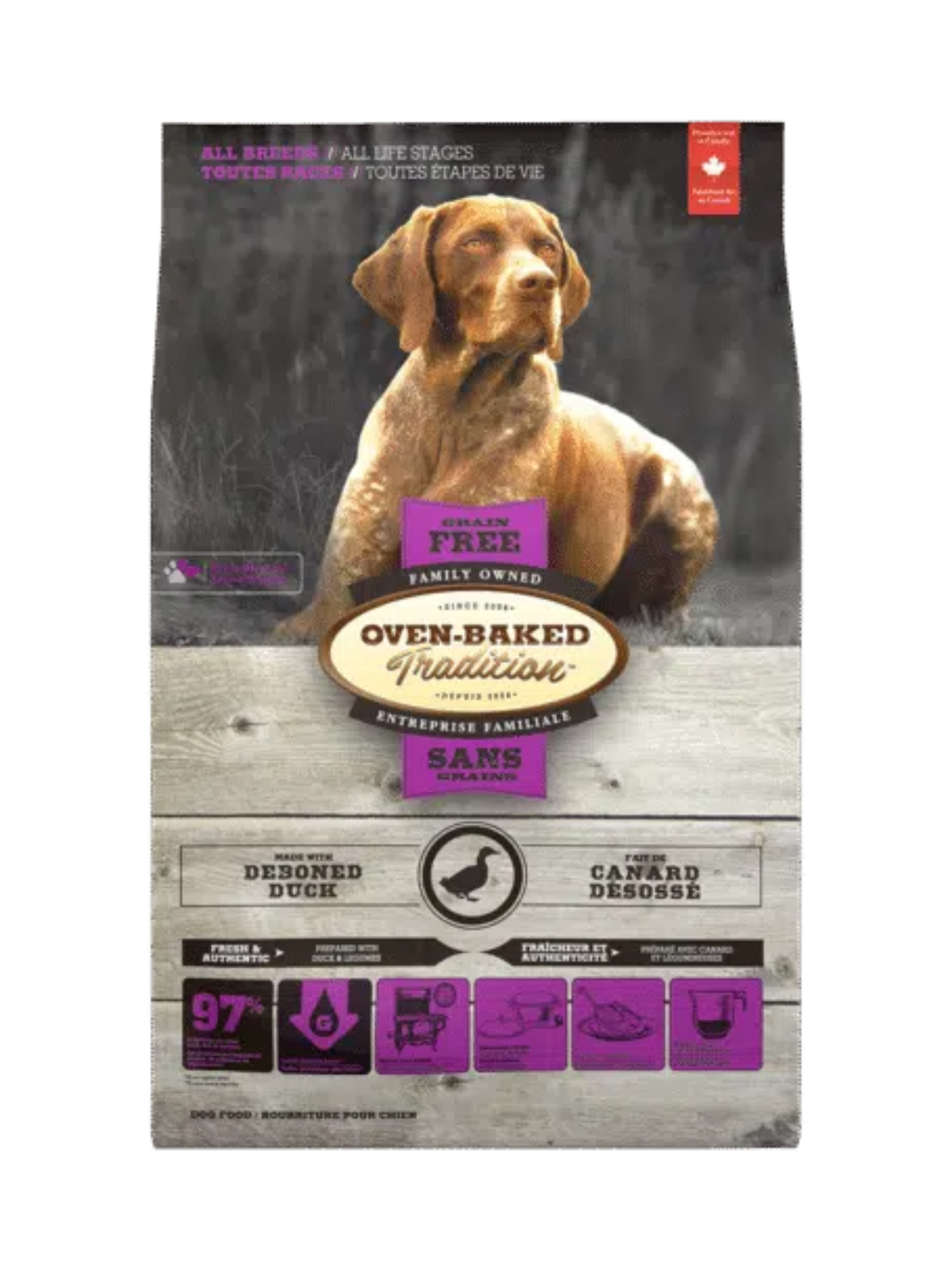 OBT - Nourriture pour chien sans grains au canard