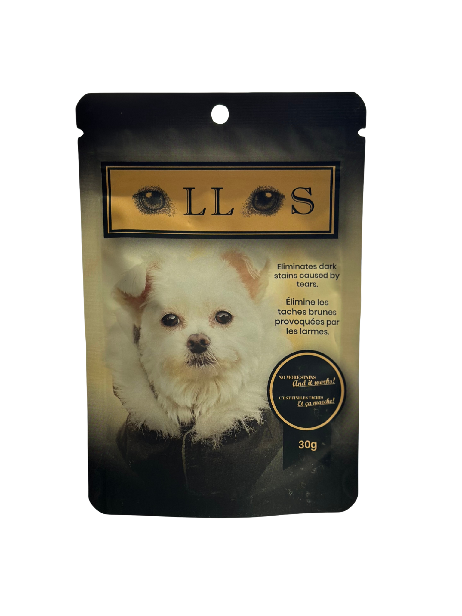 OLLOS - Poudre pour les yeux. Bêtes Gourmandes, boutique spécialisée alimentation, éducation et sports pour chiens à Québec.
