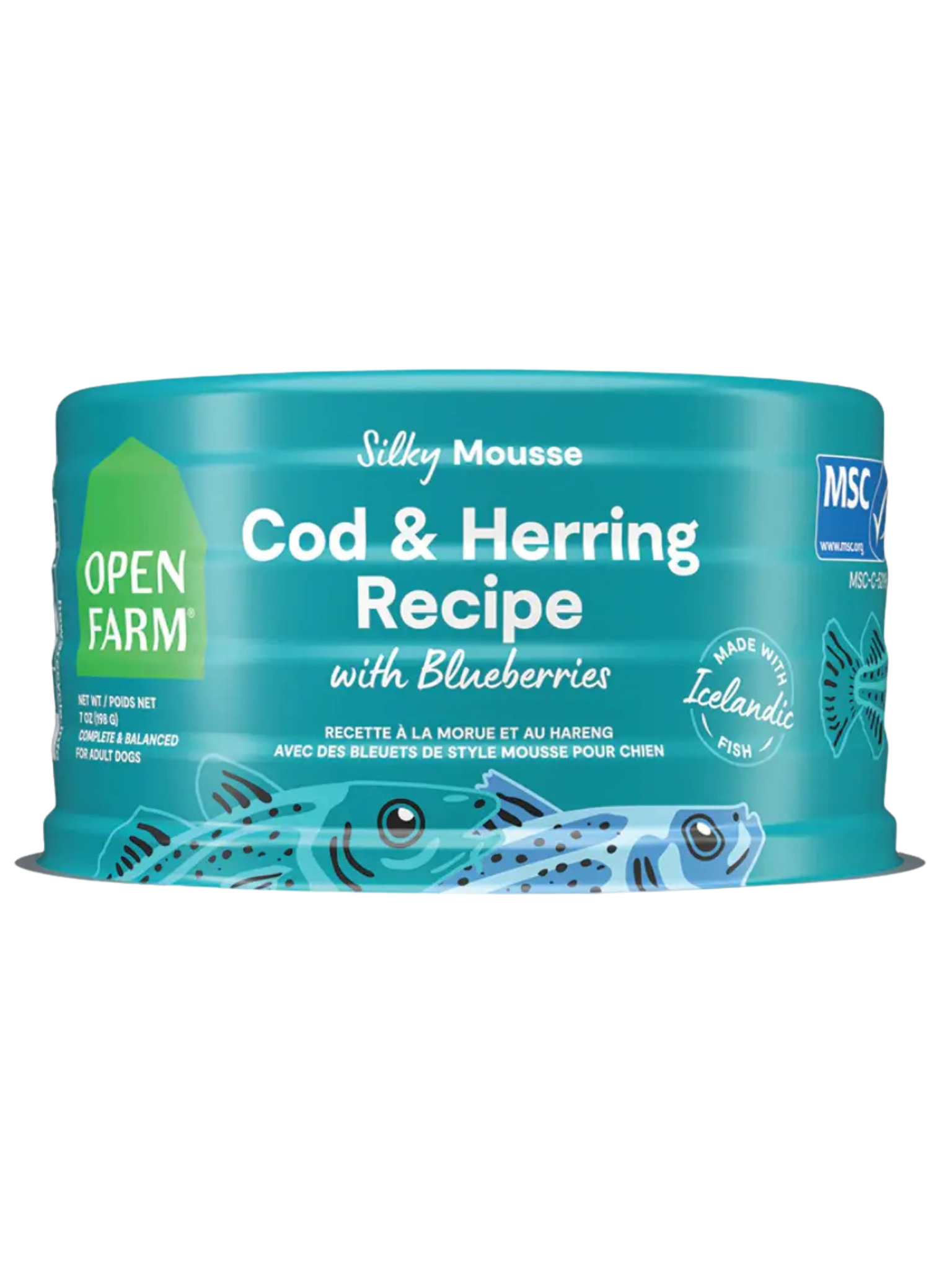 OPEN FARM - Mousse morue, hareng & bleuets 7 oz