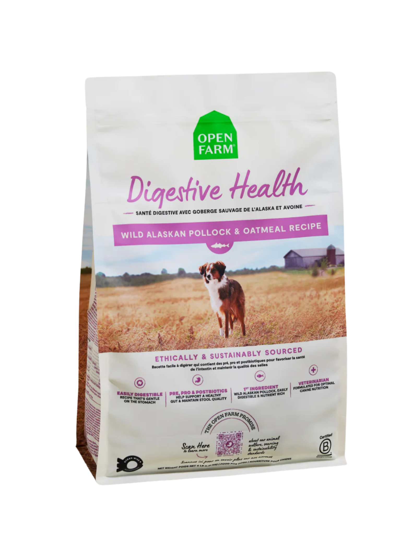 OPEN FARM - Recette pour la santé digestive à la goberge