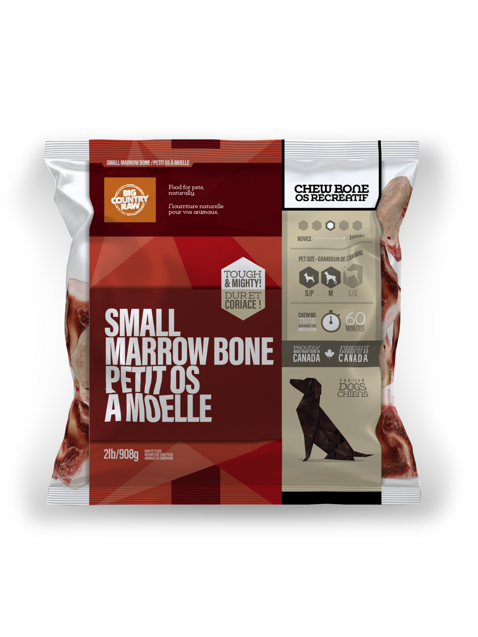 Os BIG COUNTRY RAW - Os à moelle de boeuf. Bêtes Gourmandes spécialiste en nutrition et comportement pour chien et chat à Québec.