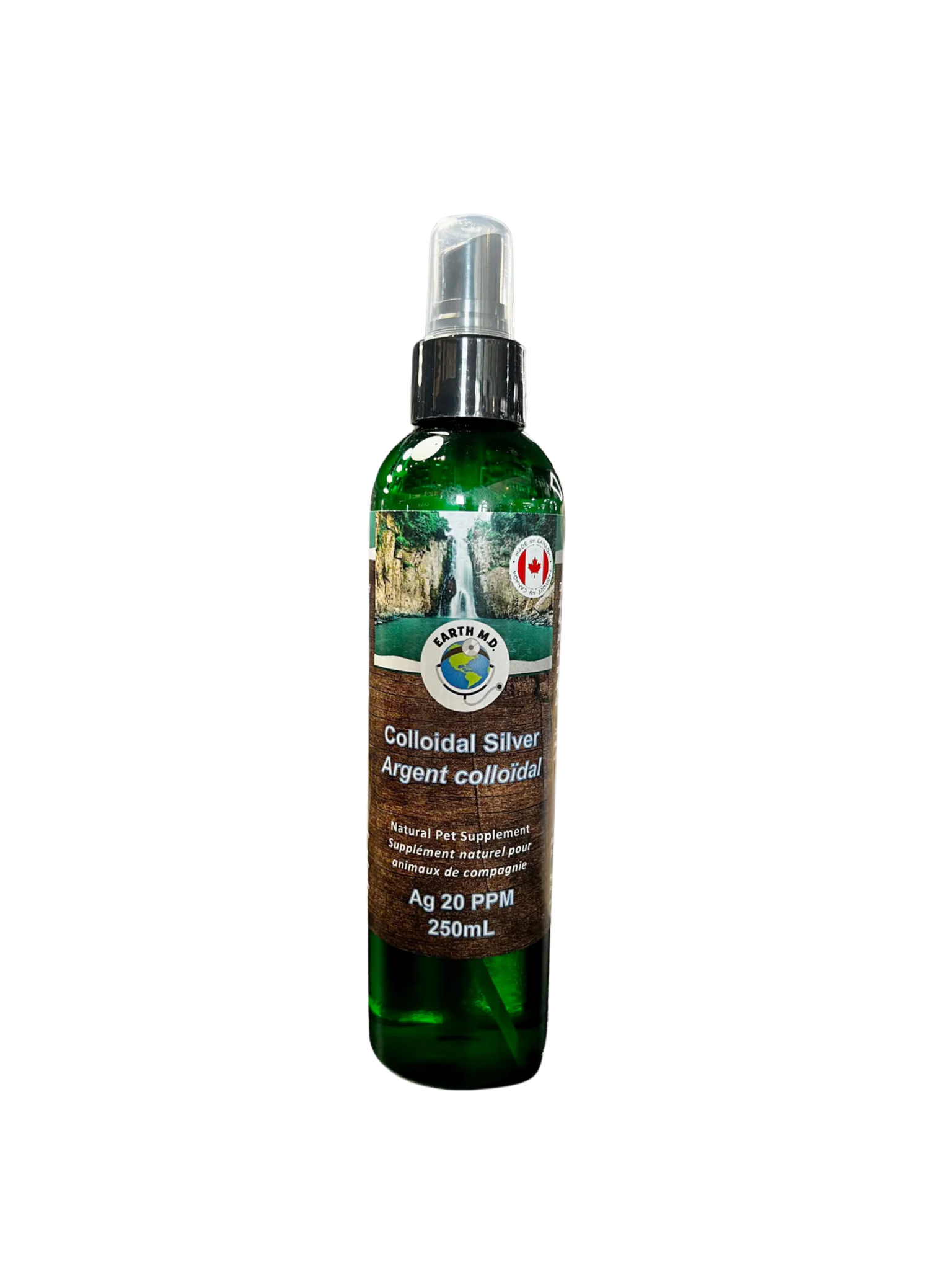 Earth Md - Argent Colloïdal 20Ppm / 250ml. Bêtes Gourmandes, boutique spécialisée alimentation, éducation et sports pour chien à Québec.