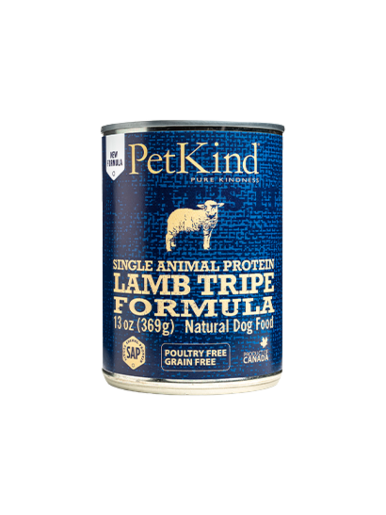 PETKIND - Protéine unique tripe agneau 369g. Bêtes Gourmandes, boutique spécialisée en alimentation, éducation et sports attelés à Québec.
