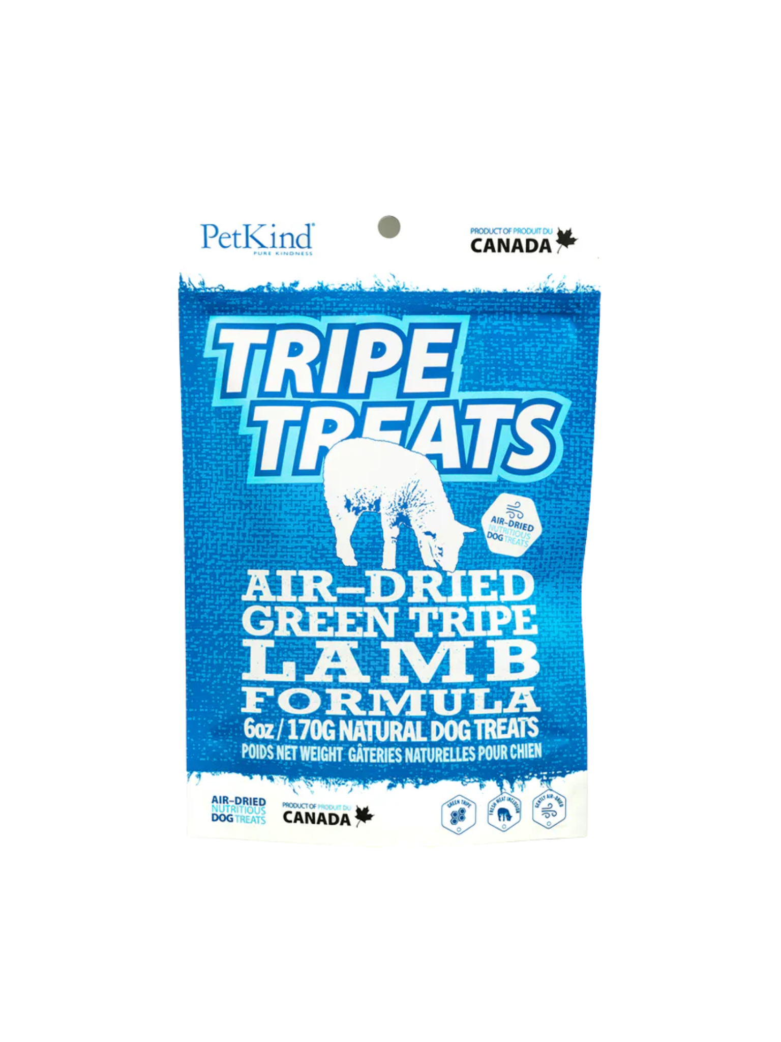 PETKIND - Gâterie tripe d'agneau. Bêtes Gourmandes, boutique spécialisée en alimentation, éducation et sports canins à Québec.