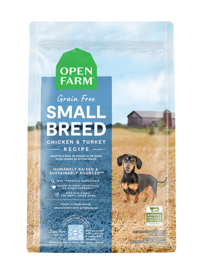 OPENFARM -  Recette pour petites races sans grains. Bêtes Gourmandes, boutique spécialisée alimentation, éducation et sports pour chiens à Québec.