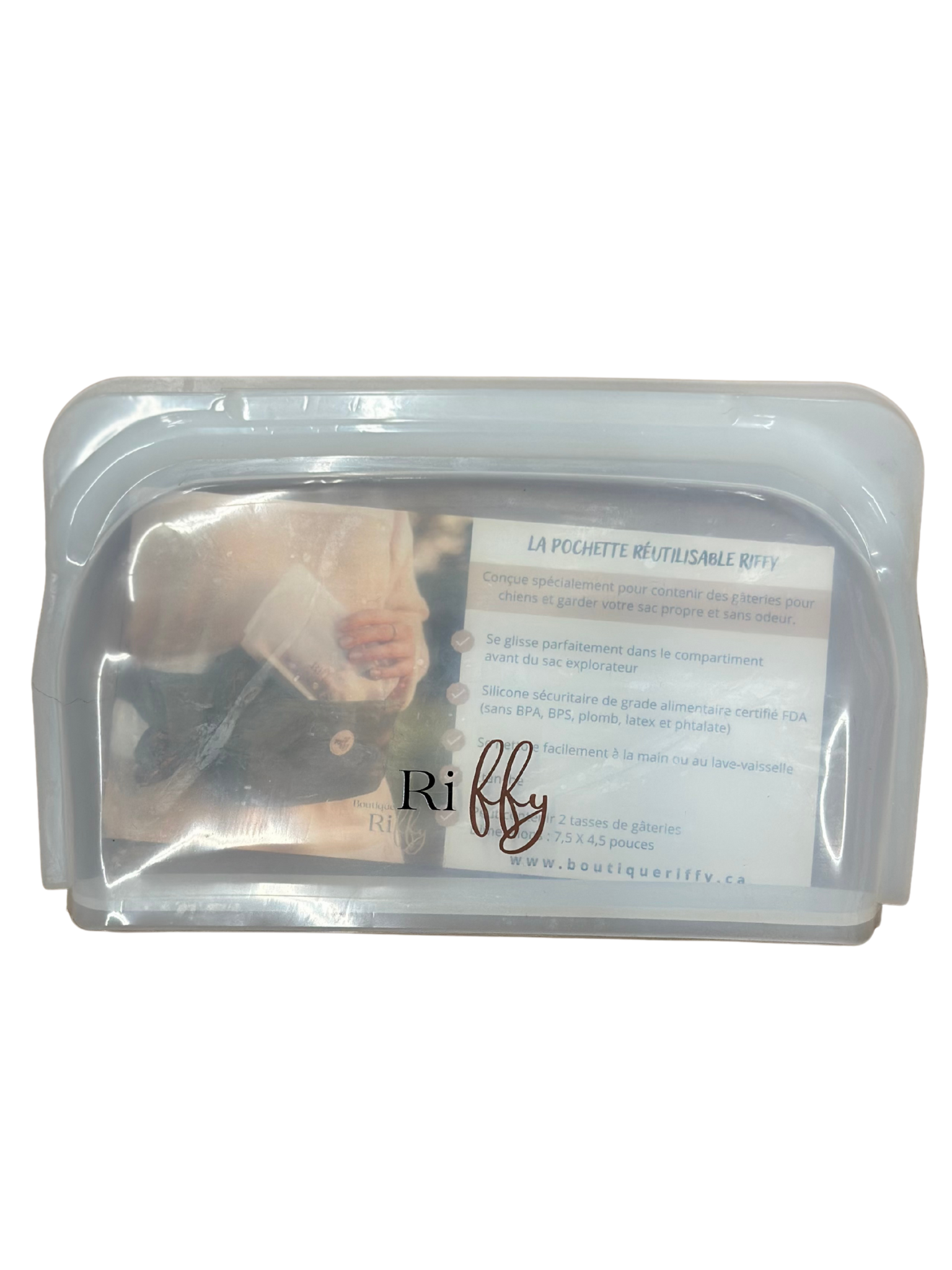 RIFFY - Pochette en silicone. Bêtes Gourmandes, boutique spécialisée alimentation, éducation et sports pour chiens à Québec.