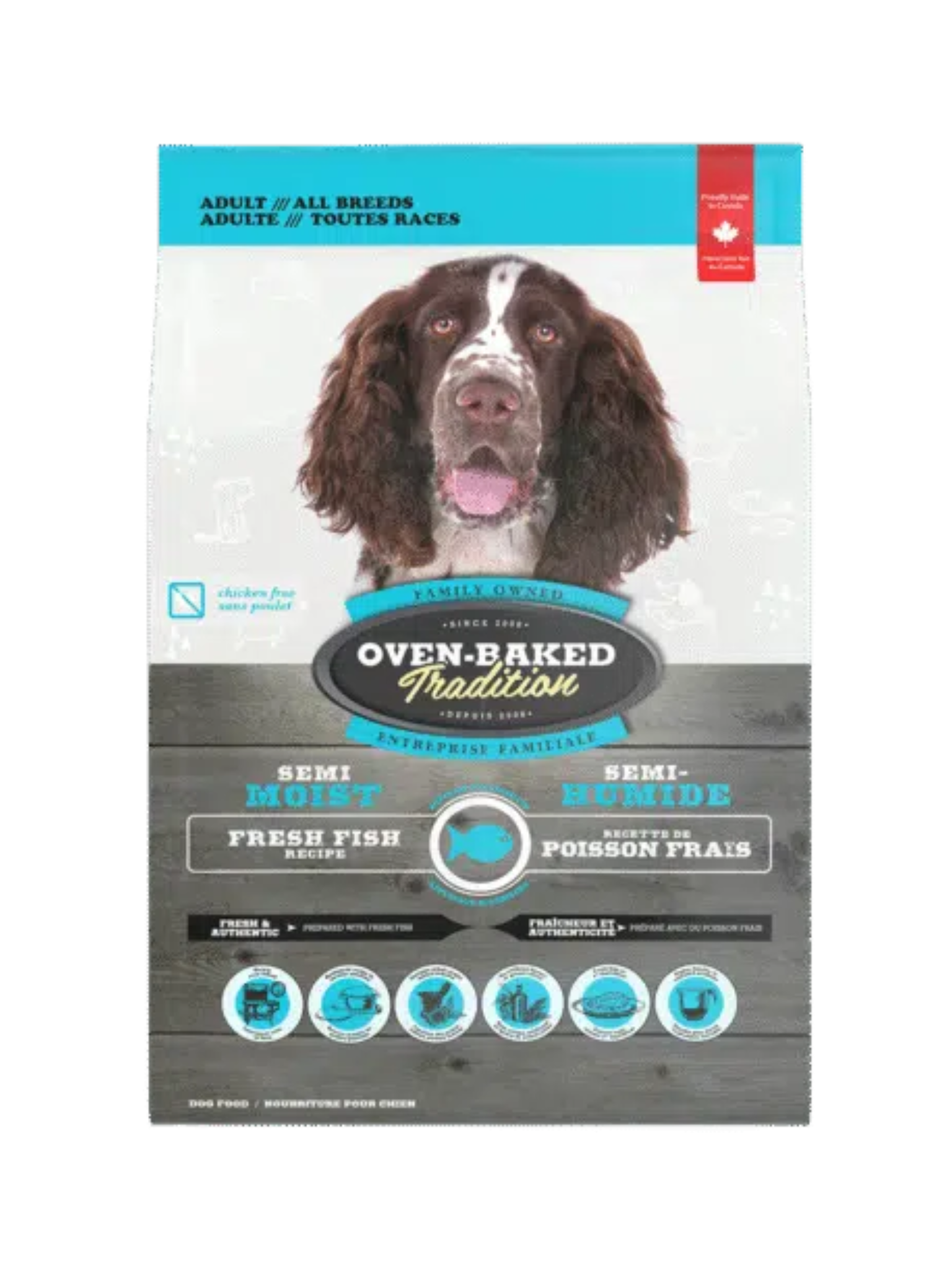 OBT - Nourriture pour chien semi-humide avec grains au poisson