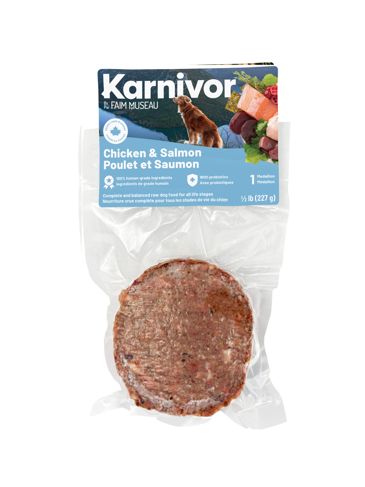 KARNIVOR - Échantillon de 1/2lbs. Bêtes Gourmandes, boutique spécialisée alimentation, éducation et sports pour chiens à Québec.