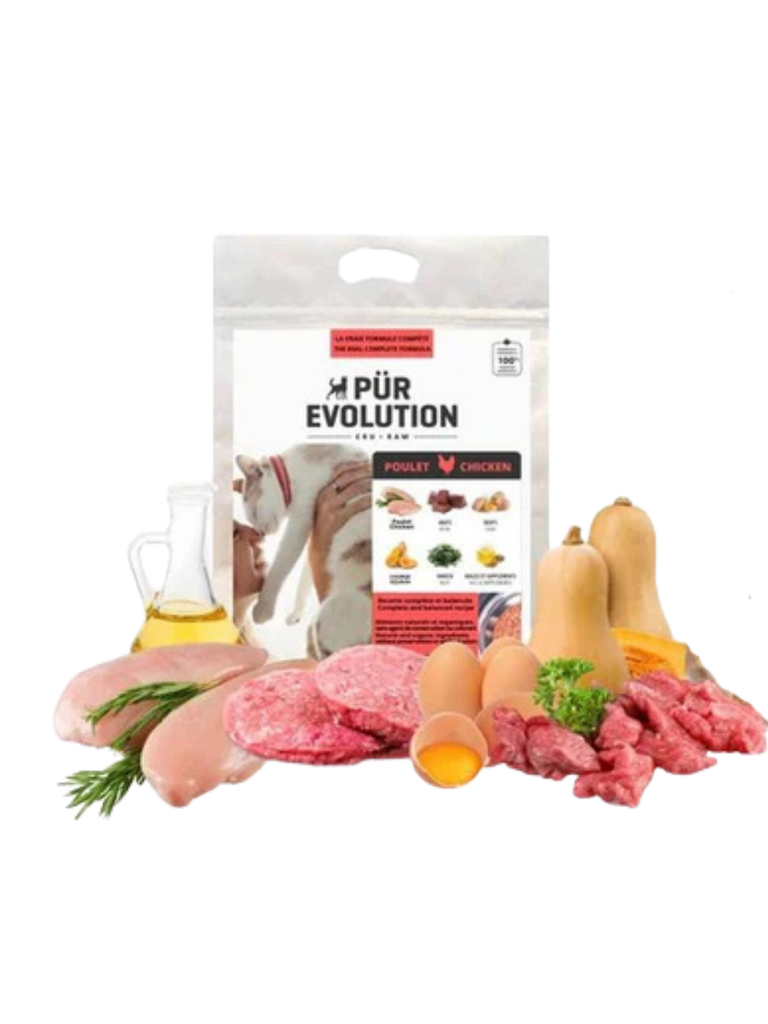 Pür Évolution - Félin Poulet & Courge 4Kg. Bêtes Gourmandes, spécialiste en nourriture et produits pour chien et chat en ligne et en magasin à Québec.