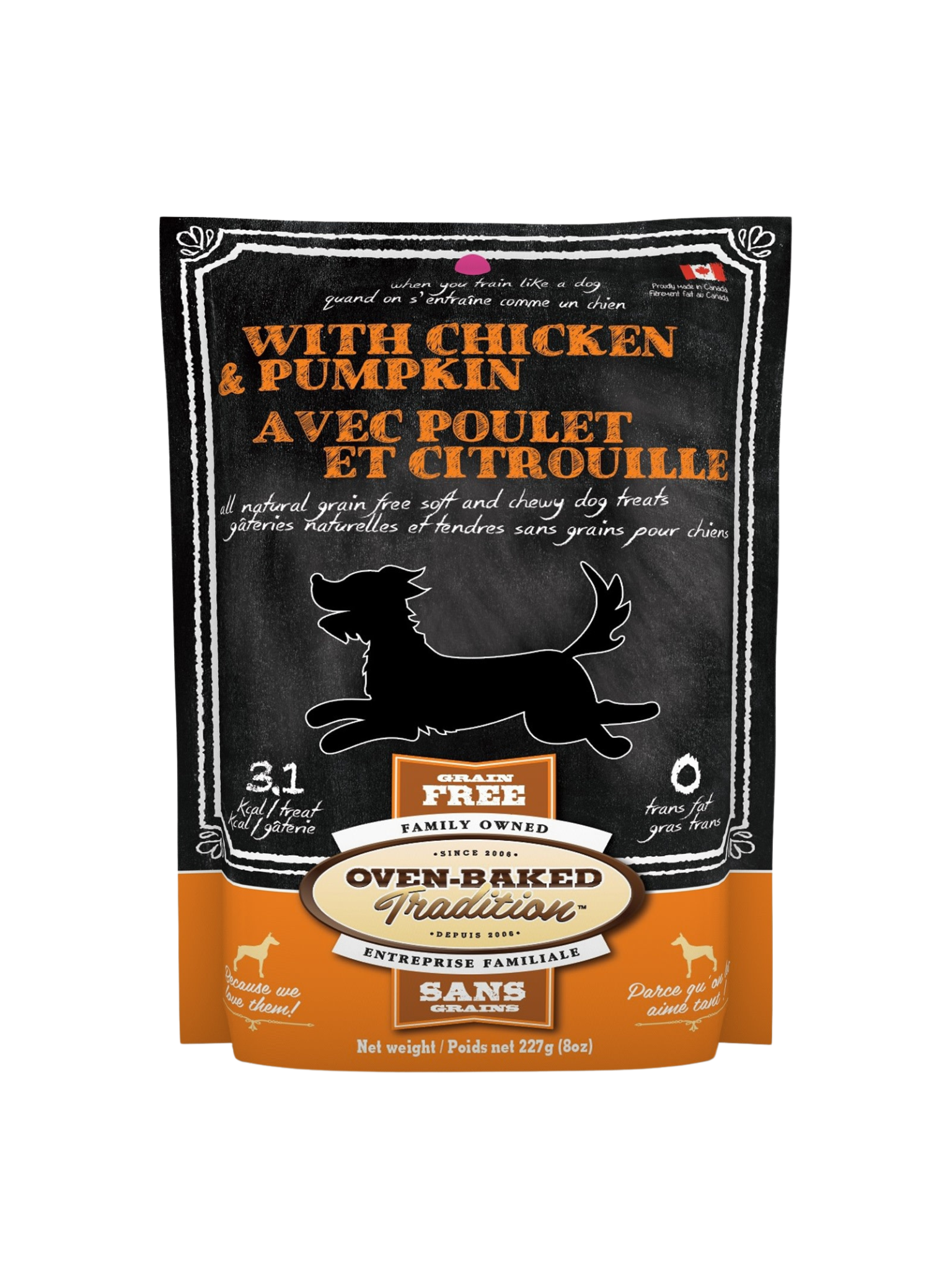 Obt - Gâteries Tendres Sans Grains Poulet Et Citrouille Pour Chien. Bêtes Gourmandes, spécialiste en nourriture et produits pour chien et chat en ligne et en magasin à Québec.