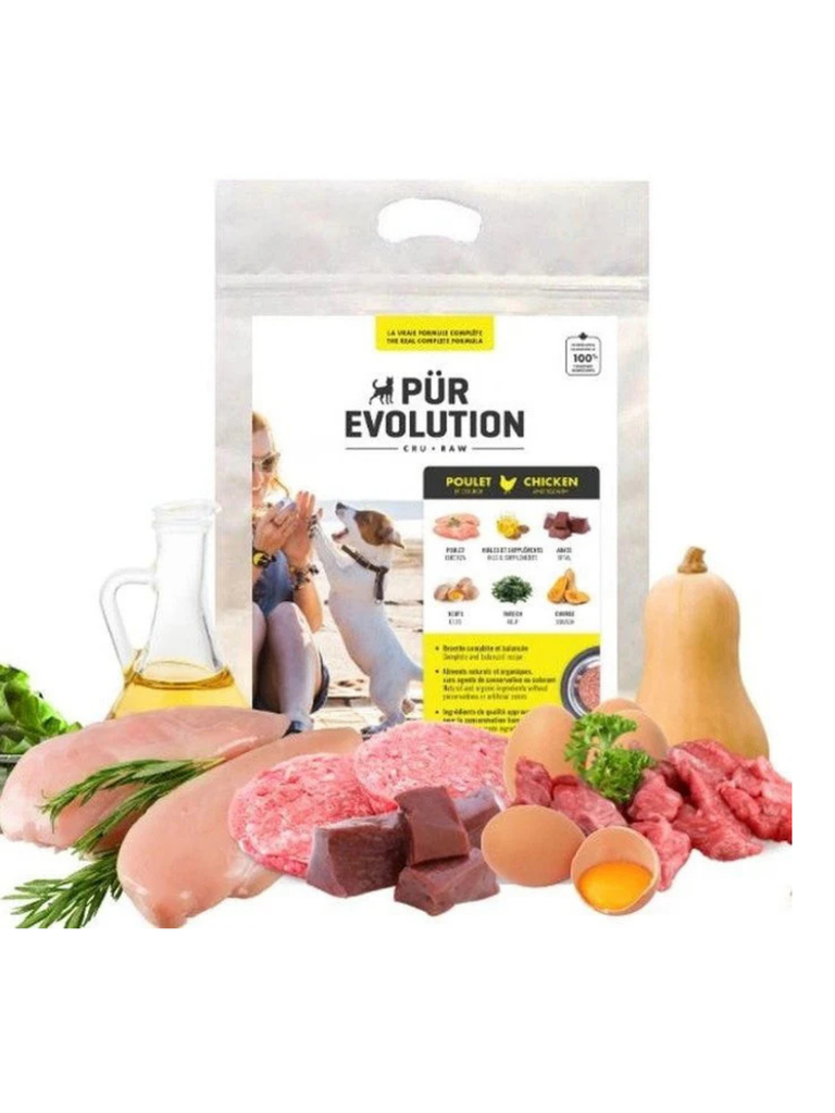 Pür Évolution - Poulet & courge. Bêtes Gourmandes, spécialiste en nourriture et produits pour chien et chat en ligne et en magasin à Québec.