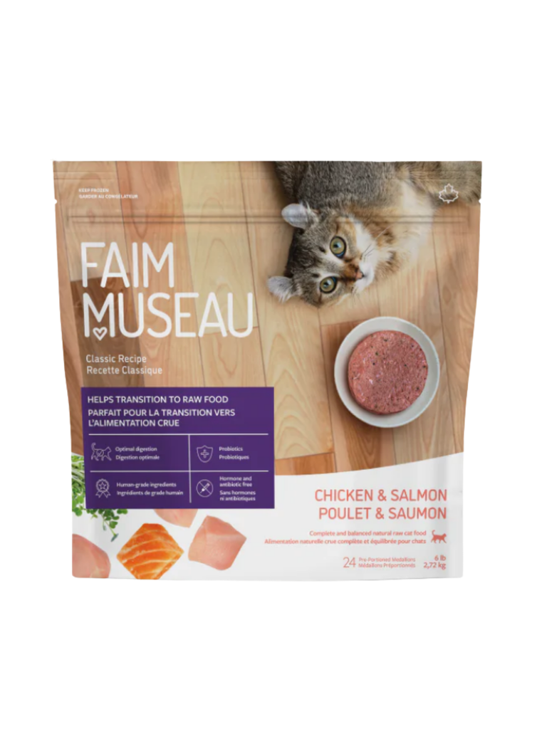 Faim Museau - Poulet & Saumon Pour Chat. Bêtes Gourmandes, spécialiste en nourriture et produits pour chien et chat en ligne et en magasin à Québec.