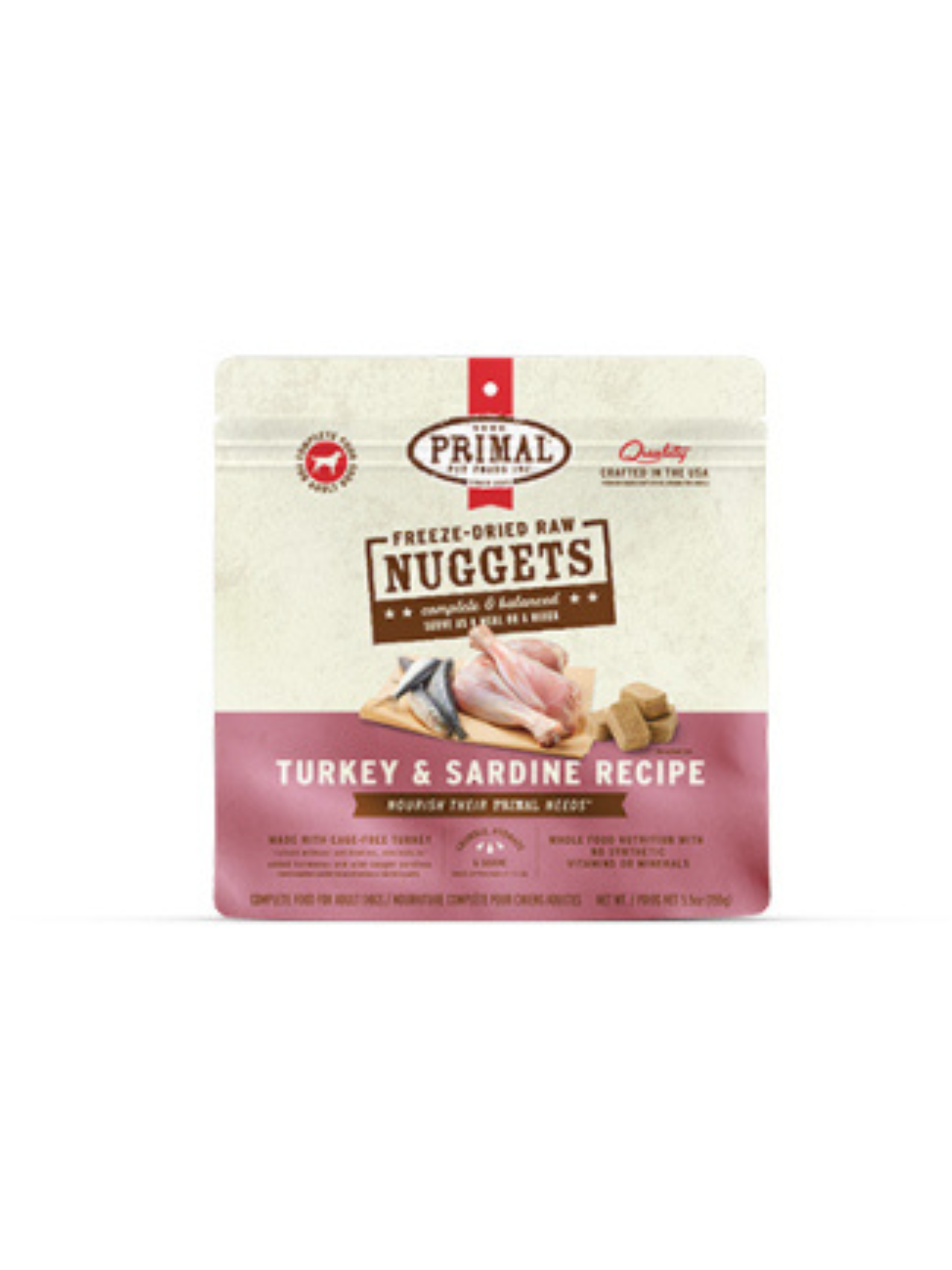 PRIMAL - Galettes lyophilisées dinde & sardine pour chien 5.5oz