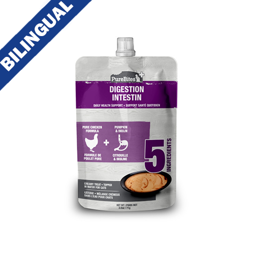 PUREBITES - Gâterie crémeuse digestion 71g (Chat). Bêtes Gourmandes, boutique spécialisée alimentation, éducation et sports pour chiens à Québec.