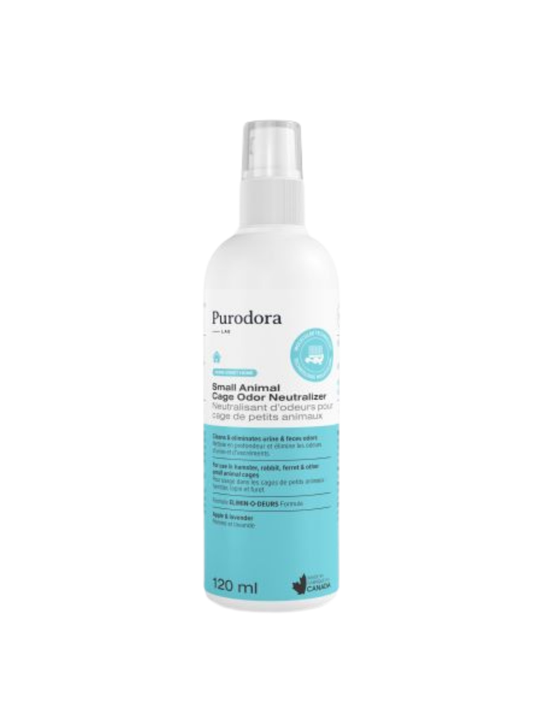 Purodora Lab - Nettoyant Et Neutralisant D’Odeurs Pour Cage 120 Ml. Bêtes Gourmandes, spécialiste en nourriture et produits pour chien et chat en ligne et en magasin à Québec.