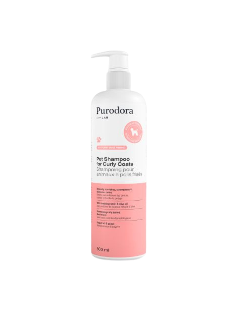 Purodora Lab - Shampoing Hydratant Pour Poils Frisés 500 Ml. Bêtes Gourmandes, spécialiste en nourriture et produits pour chien et chat en ligne et en magasin à Québec.
