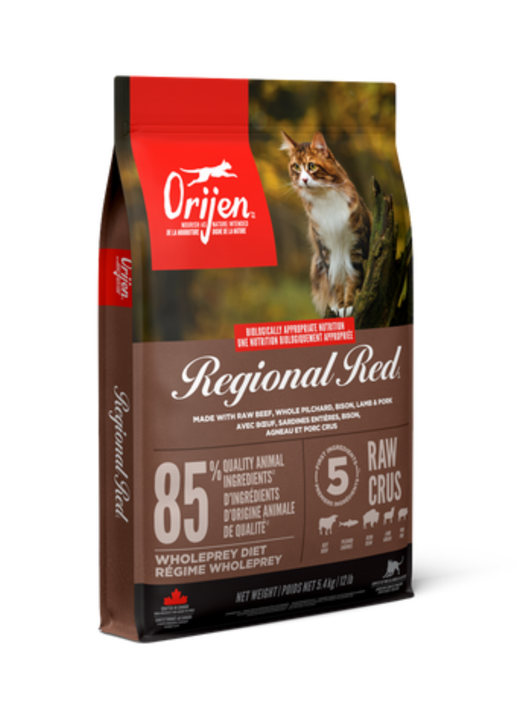 Orijen - Régional Red pour Chat. Bêtes Gourmandes, spécialiste en nourriture et produits pour chien et chat en ligne et en magasin à Québec.