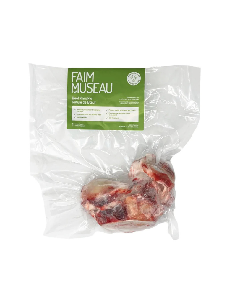 FAIM MUSEAU - Rotule crue complète. Bêtes Gourmandes, boutique spécialisée alimentation, éducation et sports pour chiens à Québec.