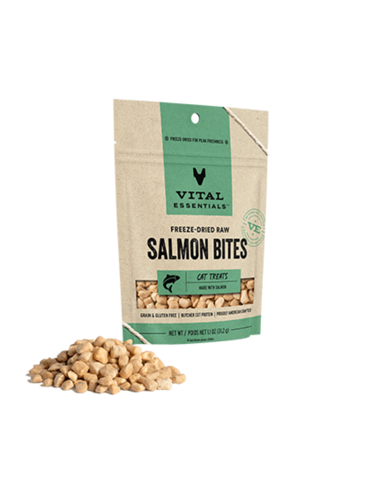 VE - Gâteries lyophilisées au saumon pour chat 1.1 oz