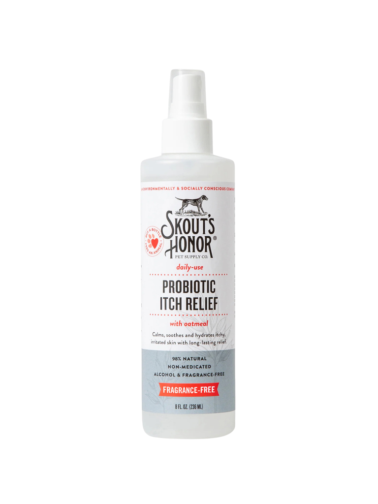 
SKOUT'S HONOR - Vaporisateur anti-démangeaisons 8oz. Bêtes Gourmandes, boutique spécialisée alimentation, éducation et sports pour chiens à Québec.