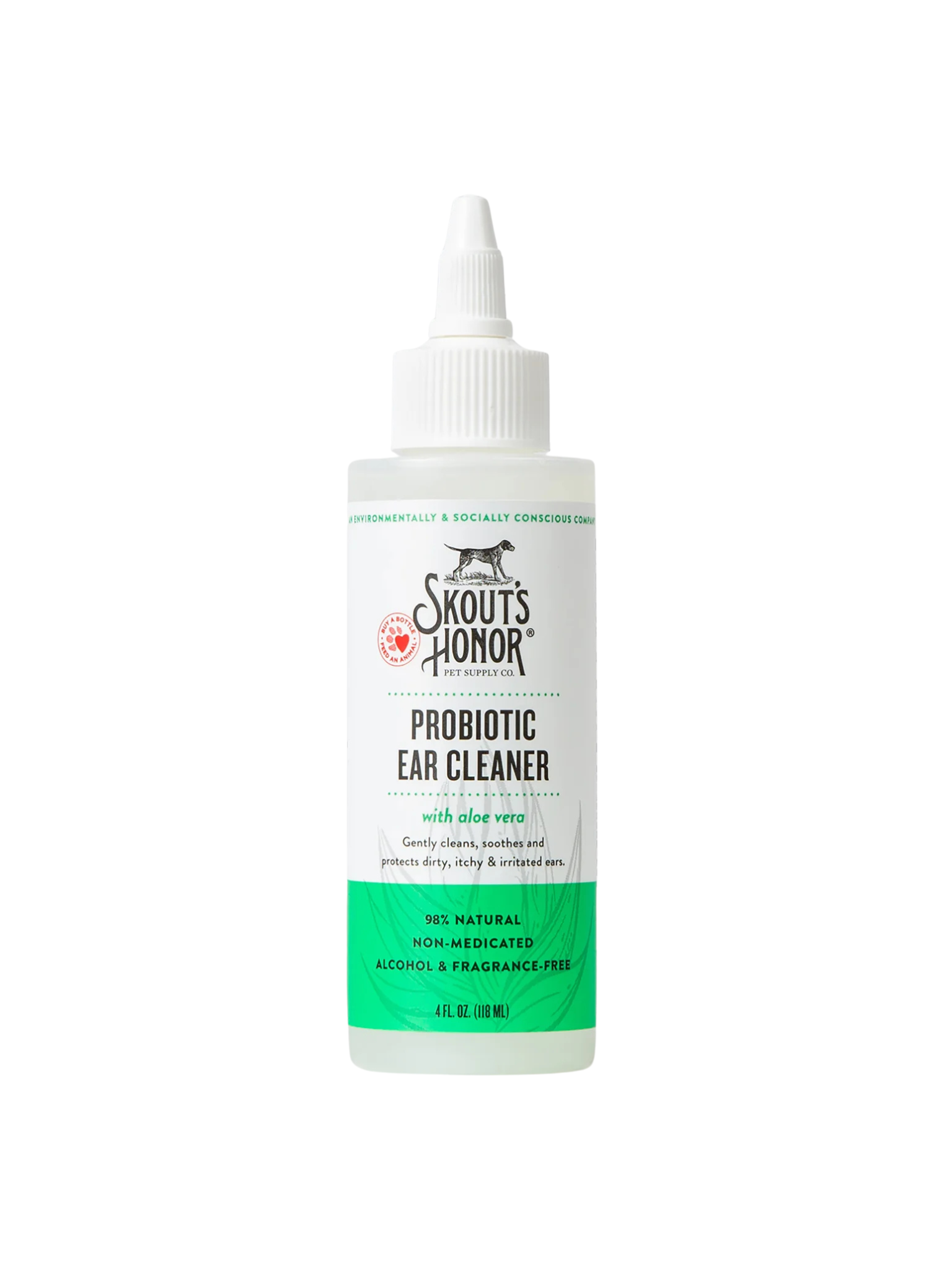 SKOUT'S HONOR - Nettoyant pour les oreilles pour chien avec probiotiques 4oz