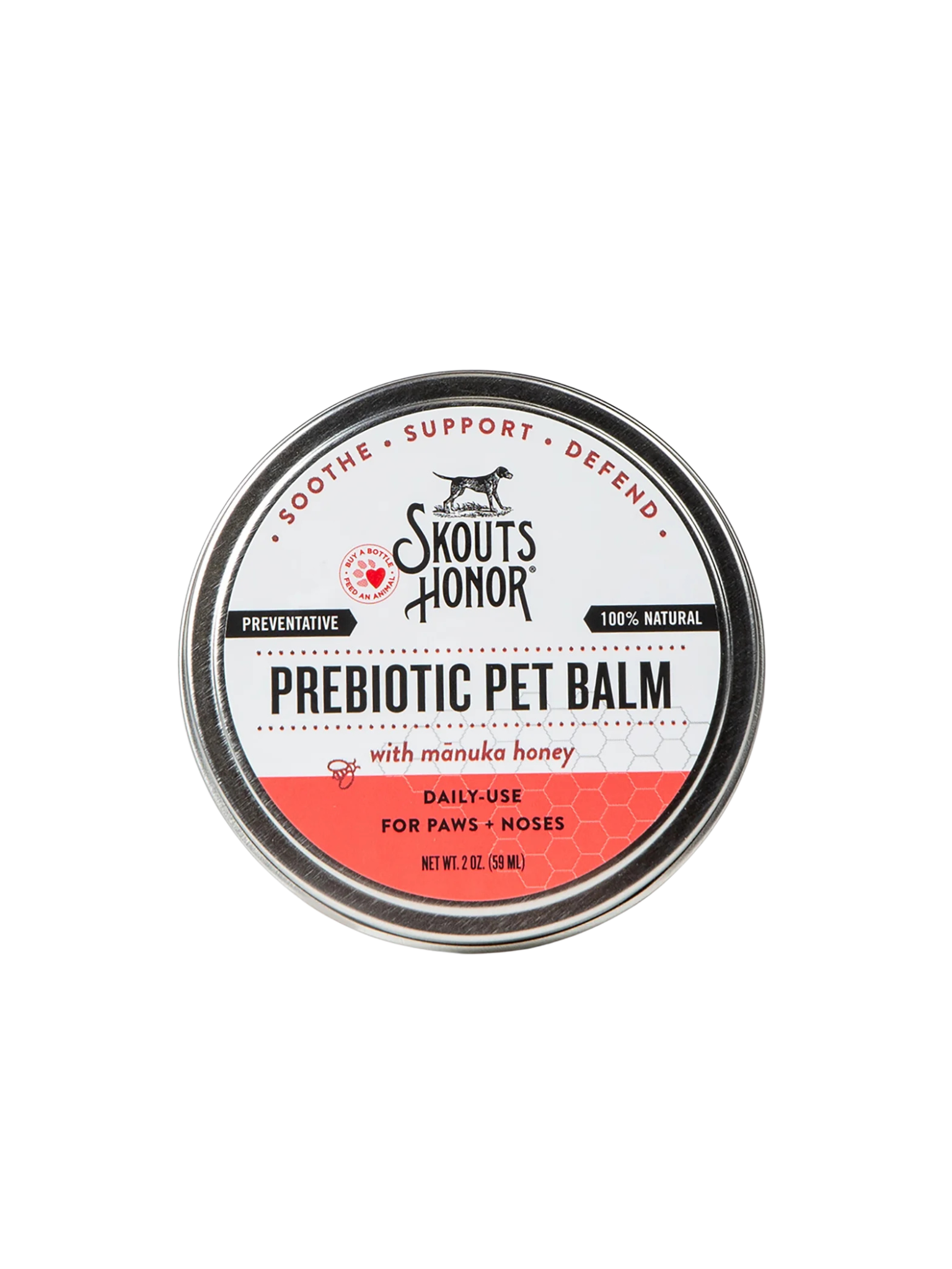 SKOUT'S HONOR - Baume pour patte & museau avec prébiotique 2oz. Bêtes Gourmandes, boutique spécialisée alimentation, éducation et sports pour chiens à Québec.