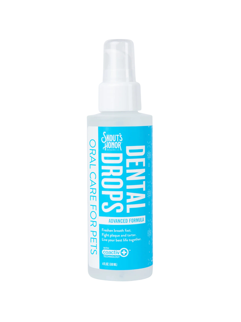 SKOUT'S HONOR - Goutte dentaire contre le tartre et la plaque 4oz. Bêtes Gourmandes, boutique spécialisée alimentation, éducation et sports pour chiens à Québec.