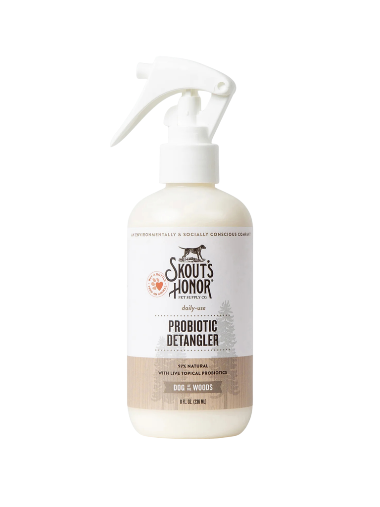 SKOUT'S HONOR - Démêlant pour chien avec probiotique 8oz. Bêtes Gourmandes, boutique spécialisée alimentation, éducation et sports pour chiens à Québec.