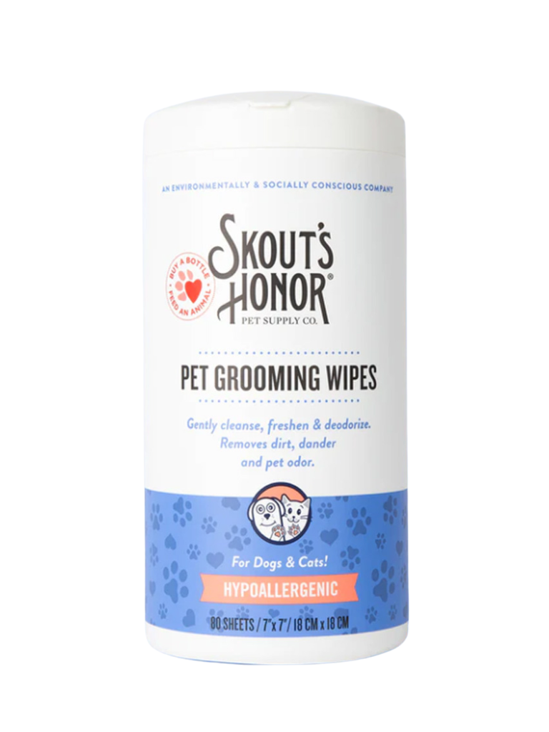 SKOUT'S HONOR - Lingettes désodorisantes pour chien (80). Bêtes Gourmandes, boutique spécialisée alimentation, éducation et sports pour chiens à Québec.