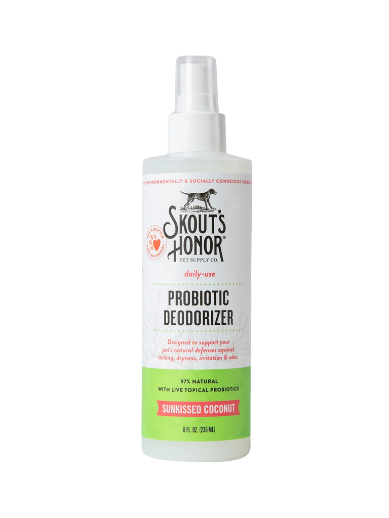SKOUT'S HONOR - Désodorisant pour chien avec probiotique 8oz. Bêtes Gourmandes, boutique spécialisée alimentation, éducation et sports pour chiens à Québec.