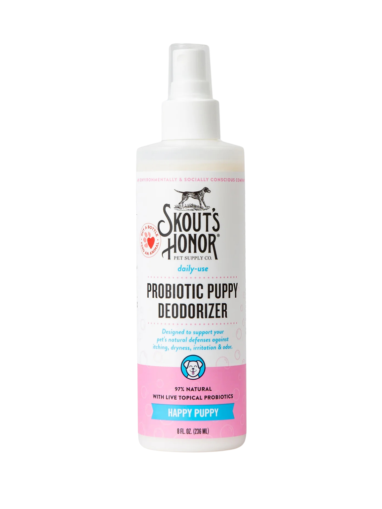 SKOUT'S HONOR - Désodorisant pour chien avec probiotique 8oz. Bêtes Gourmandes, boutique spécialisée alimentation, éducation et sports pour chiens à Québec.