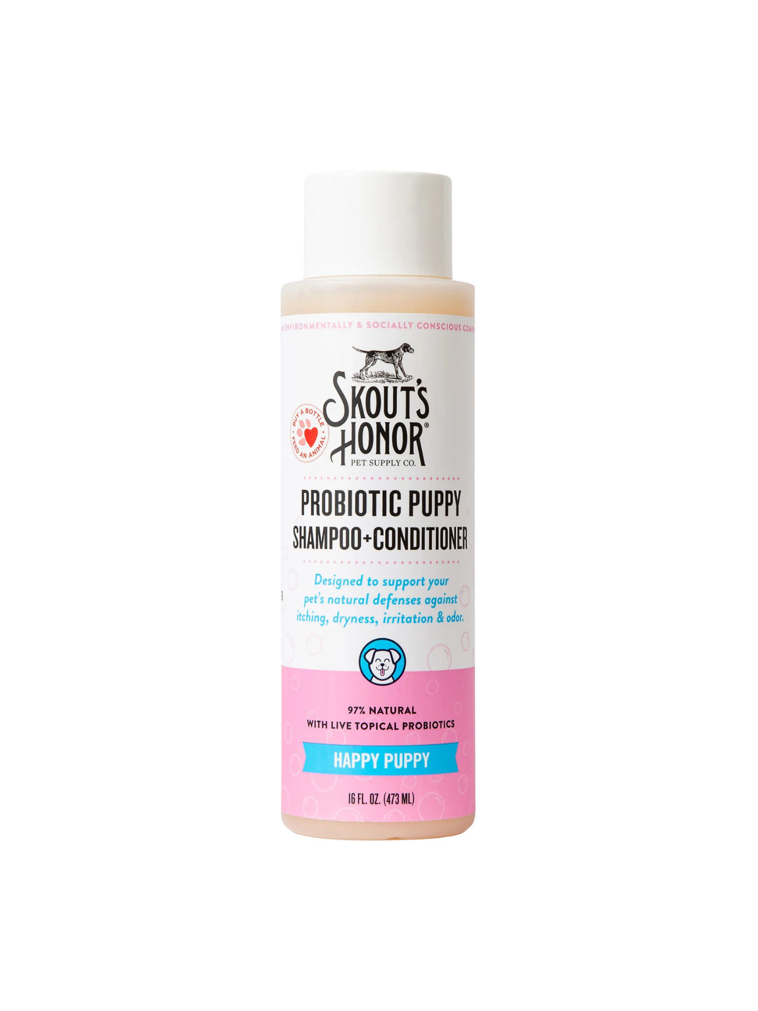 SKOUT'S HONOR - Shampoing & revitalisant pour chien avec probiotique 16oz. Bêtes Gourmandes, boutique spécialisée alimentation, éducation et sports pour chiens à Québec.