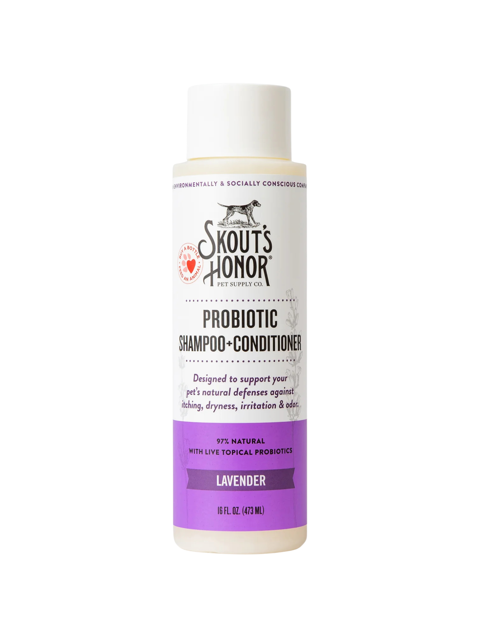 SKOUT'S HONOR - Shampoing & revitalisant pour chien avec probiotique 16oz. Bêtes Gourmandes, boutique spécialisée alimentation, éducation et sports pour chiens à Québec.