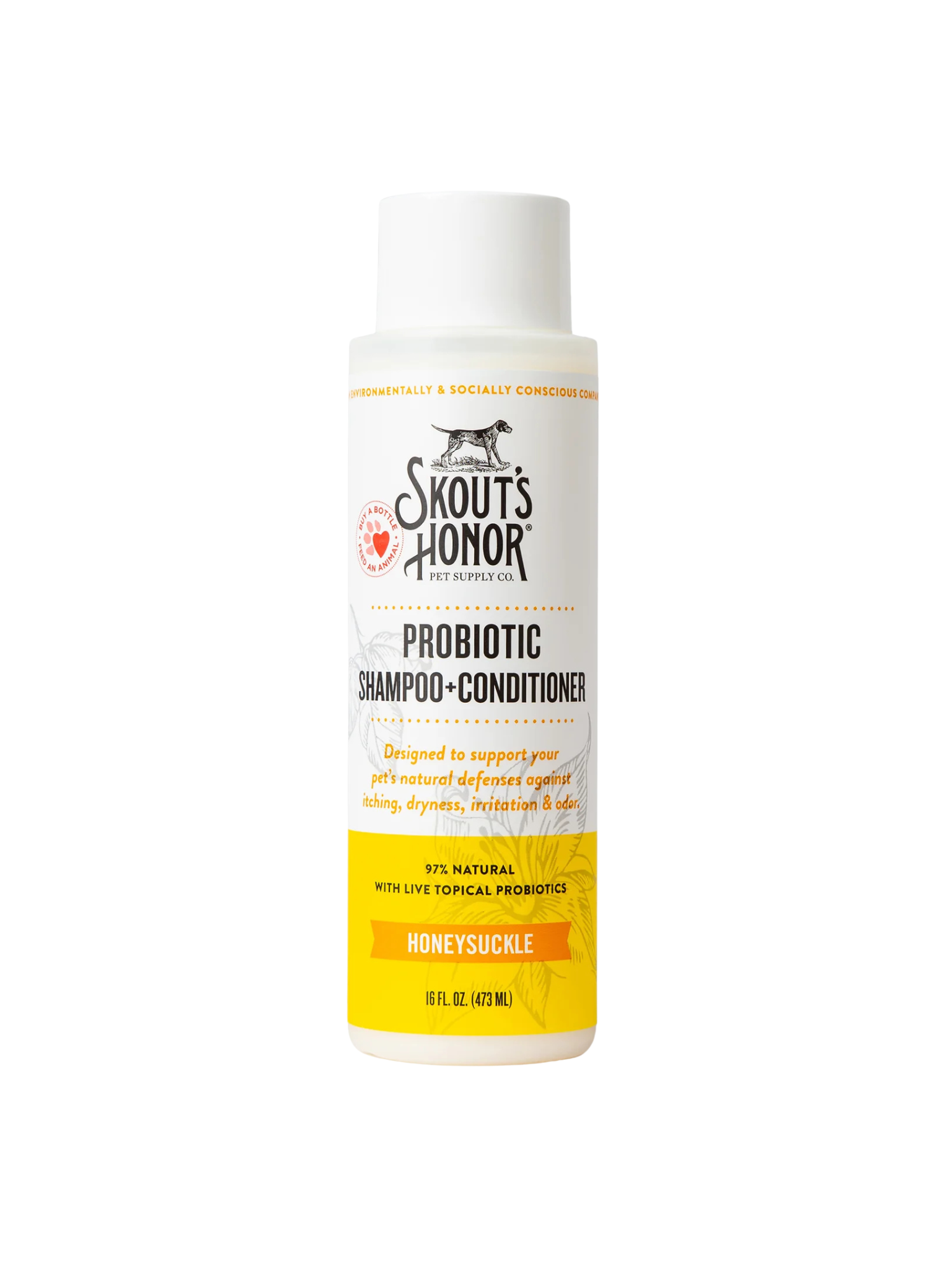 SKOUT'S HONOR - Shampoing & revitalisant pour chien avec probiotique 16oz. Bêtes Gourmandes, boutique spécialisée alimentation, éducation et sports pour chiens à Québec.