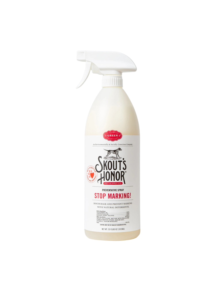 SKOUT'S HONOR - Vaporisateur anti-marquage 35oz. Bêtes Gourmandes, boutique spécialisée alimentation, éducation et sports pour chiens à Québec.