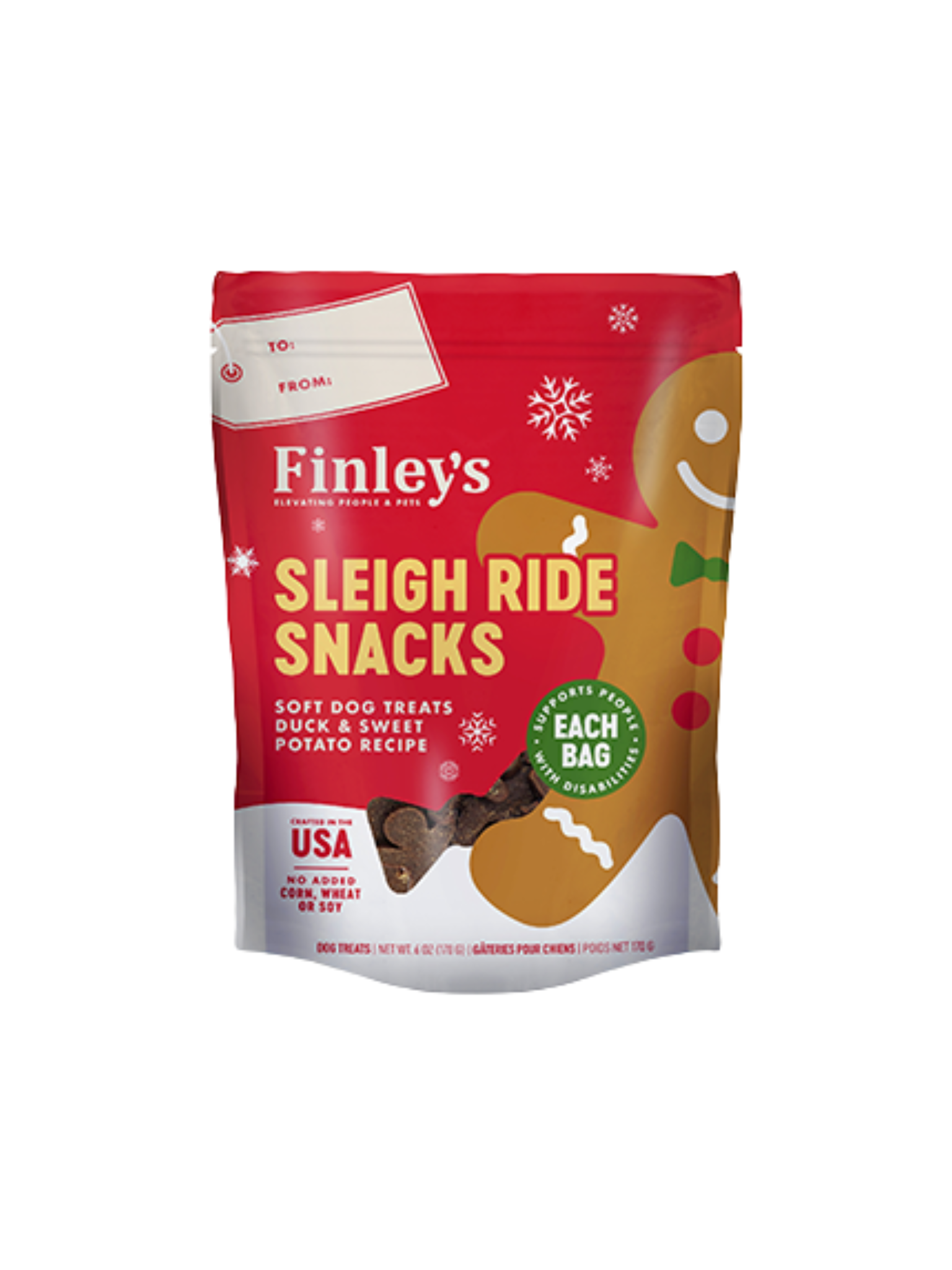 FINLEY'S - Gâterie de Noël canard & patate douce . Bêtes Gourmandes, boutique spécialisée alimentation, éducation et sports pour chiens à Québec.