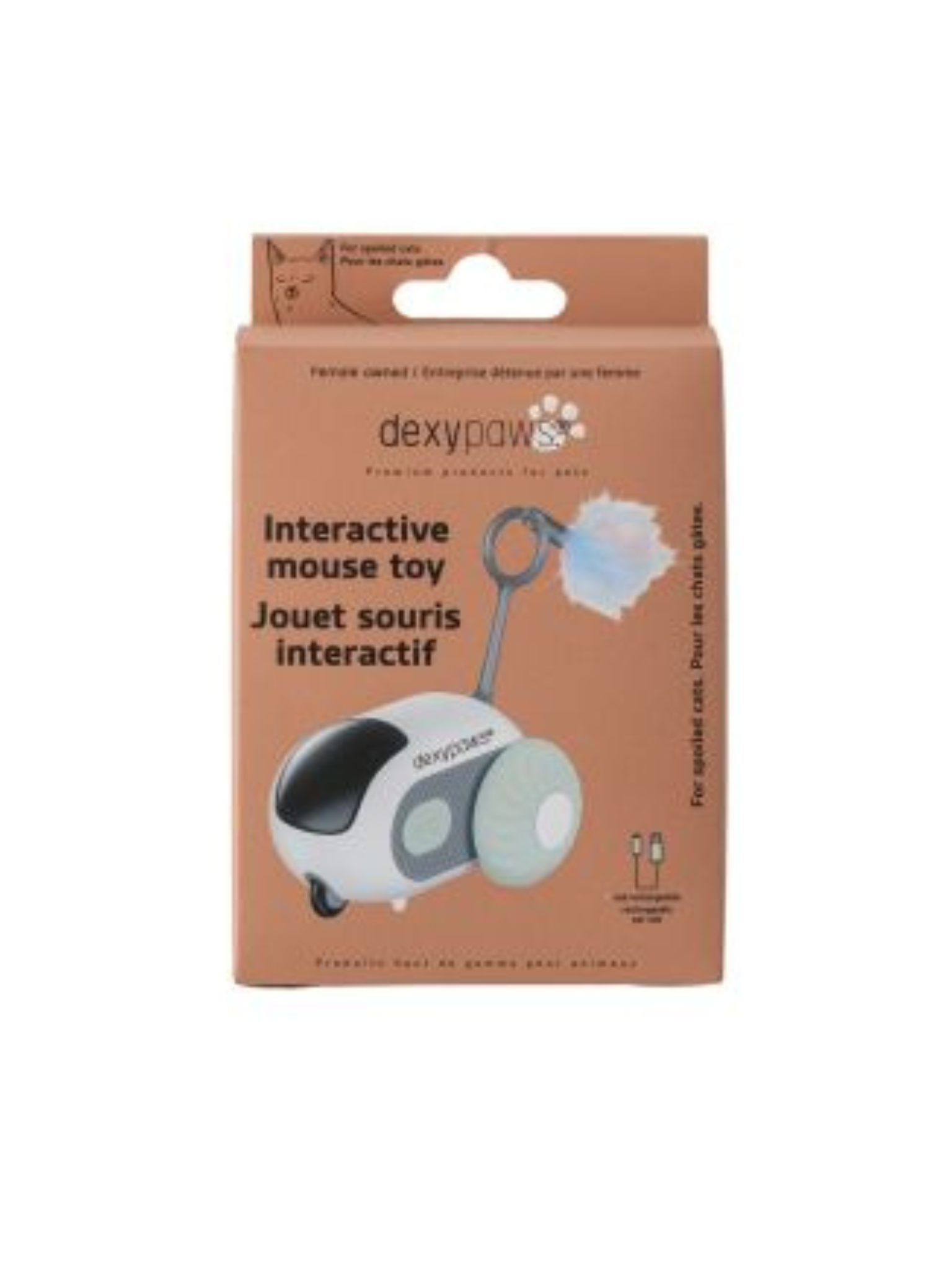 DEXYPAWS - Jouet pour chat souris interactive
