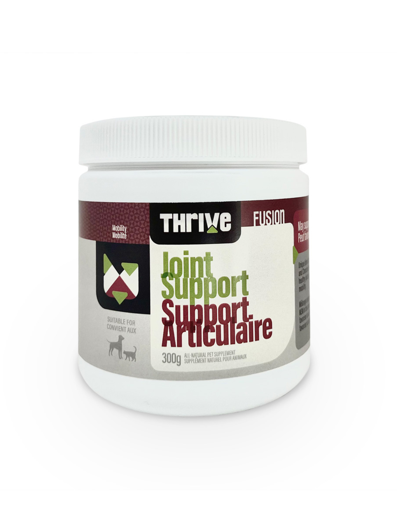 Thrive - Supplément Pour Les Articulations 300G. Bêtes Gourmandes, spécialiste en nourriture et produits pour chien et chat en ligne et en magasin à Québec.