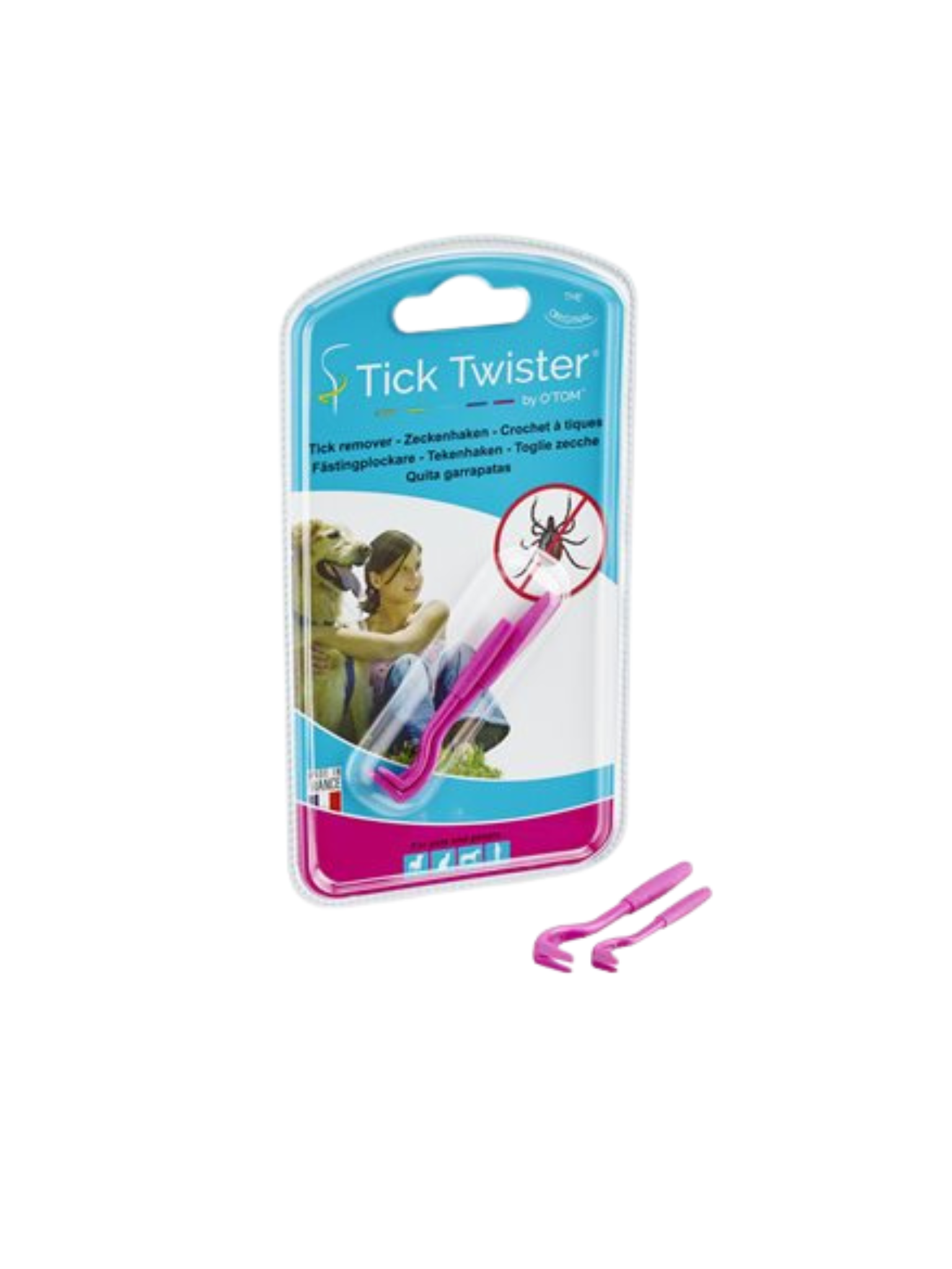 TICK TWISTER - Ensemble 2 crochets à tiques (couleur assortie)