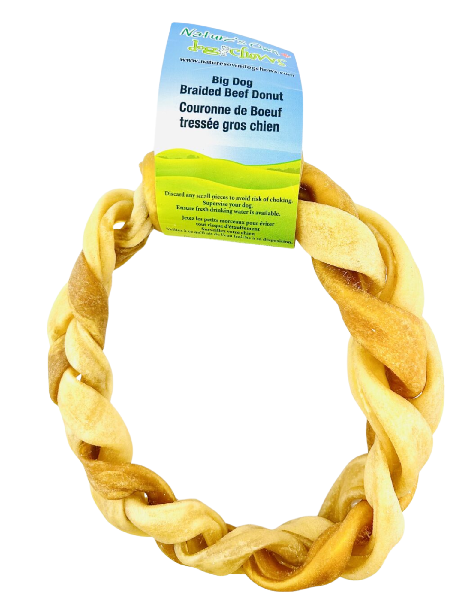 NATURE'S OWN - Anneau tressé de collagène de boeuf. Bêtes Gourmandes, boutique spécialisée alimentation, éducation et sports pour chiens à Québec.
