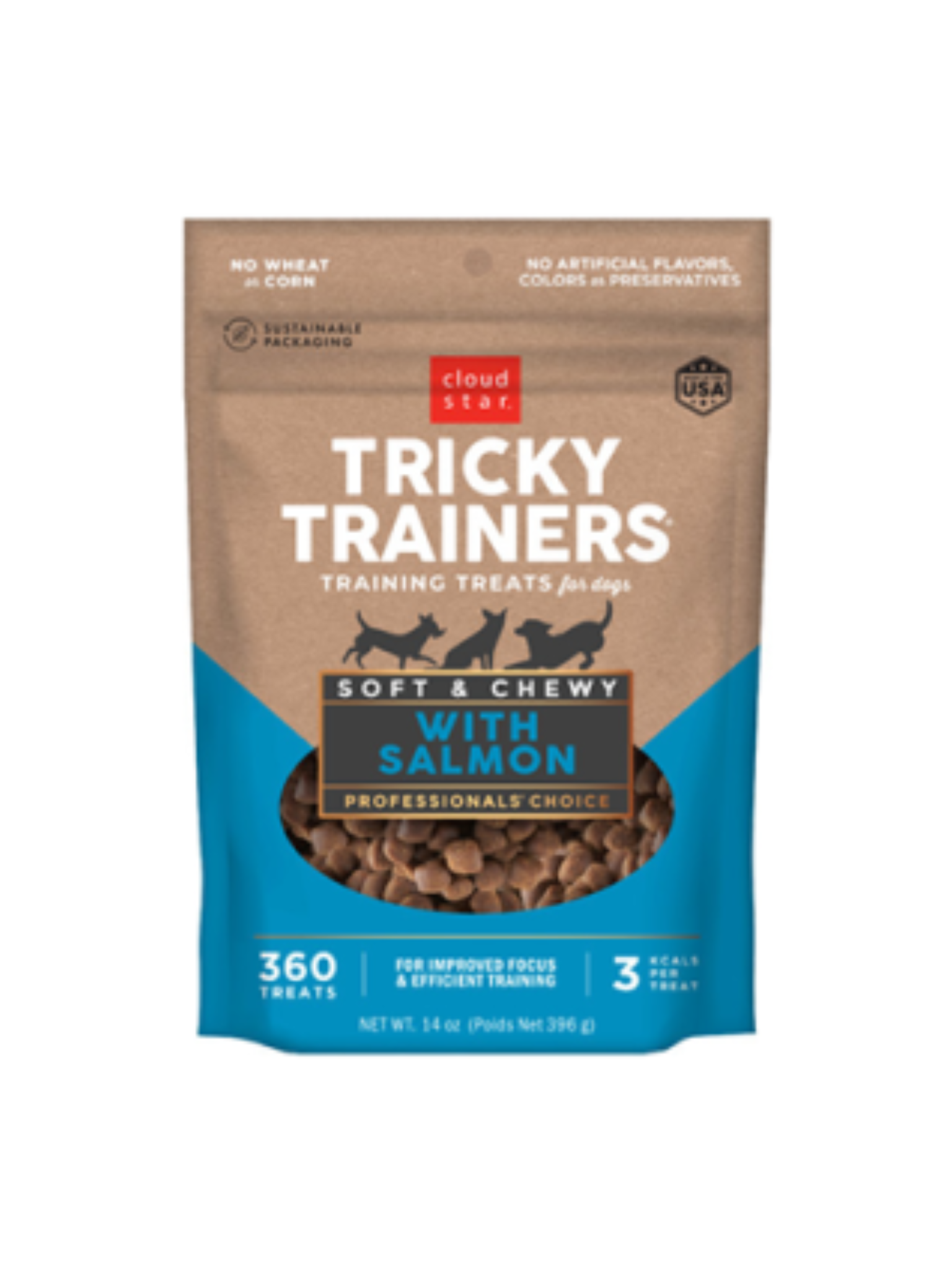 TRICKY TRAINERS - Gâteries tendres au saumon 14 oz