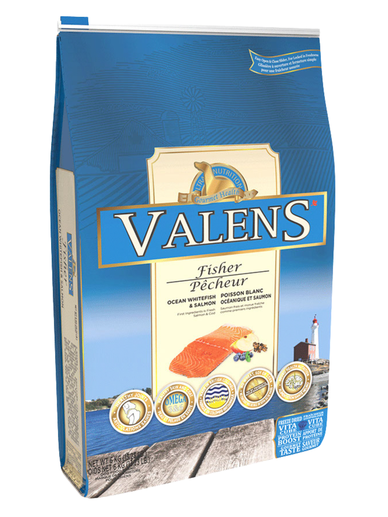 Valens - Pêcheur Chien Saumon & Morue. Bêtes Gourmandes, spécialiste en nourriture et produits pour chien et chat en ligne et en magasin à Québec.